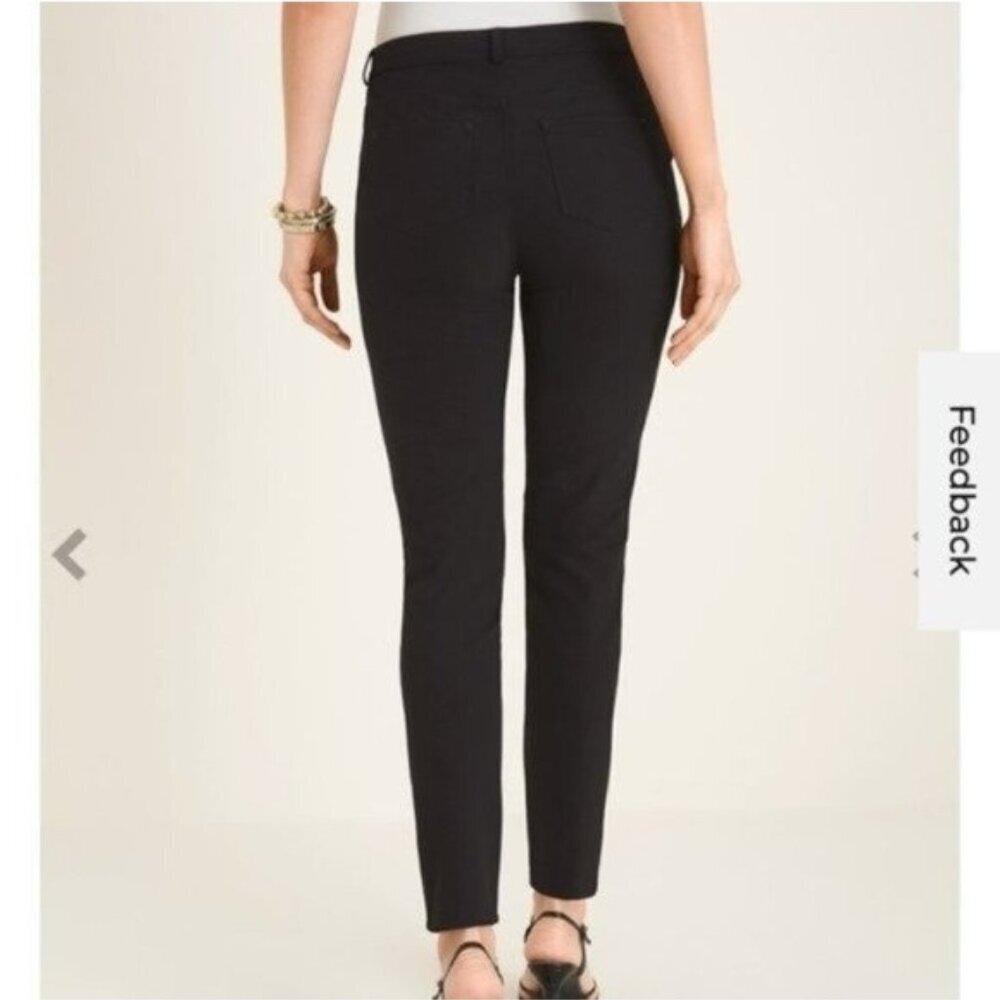 NWT Chico's Tech Stretch Slim Ankle Pants - Dark Navy Blue - Picture 2 of 3